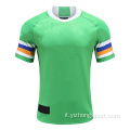 Maglietta da rugby da uomo Dry Fit verde